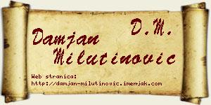 Damjan Milutinović vizit kartica